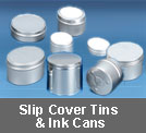 slip cover tins and ink cans