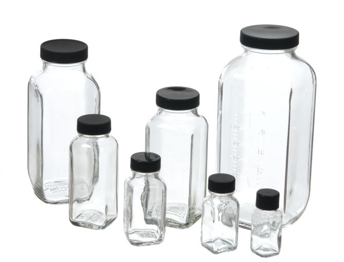 4 oz square glass jars