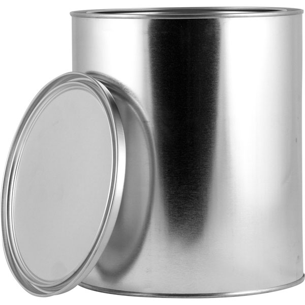 1 Gallon Empty Paint Can + 1 Quart Empty Paint Can (Combo 2-Pack); Unlined Metal Cans w/ Lids