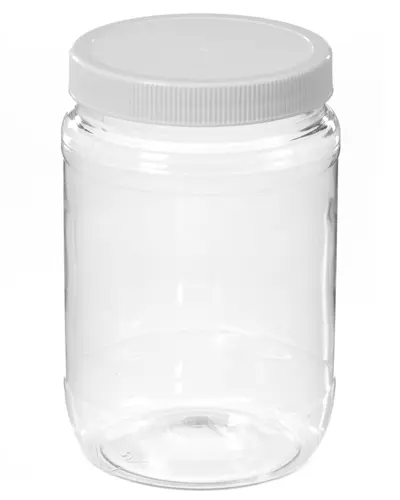 Clear Plastic Oblong Spice Jar 32 OZ