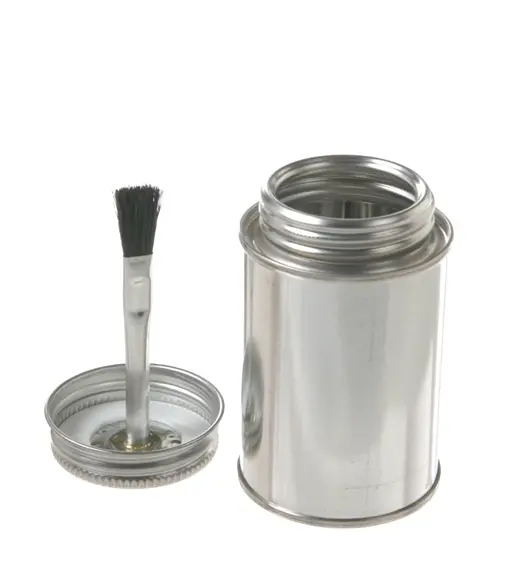 Screw Cap Cans: 1/4 Pint Solvent Utility Type with Brush Cap