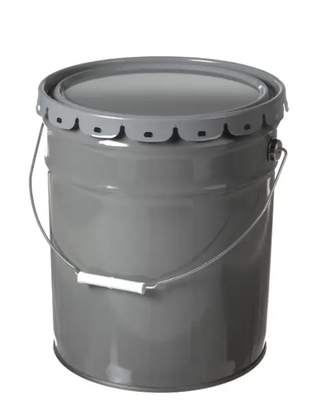 OH5-26/C24E-B 5 Gallon Steel Pail, Open Head, Lug Cover, Epoxy Lined -  Black - Basco USA