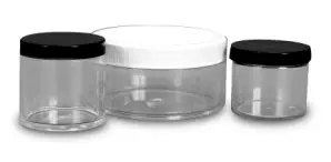 Crystal Polystyrene Thick Wall Jars