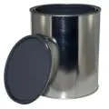 Gallon Gray Epoxy Lined Paint Can with Lid